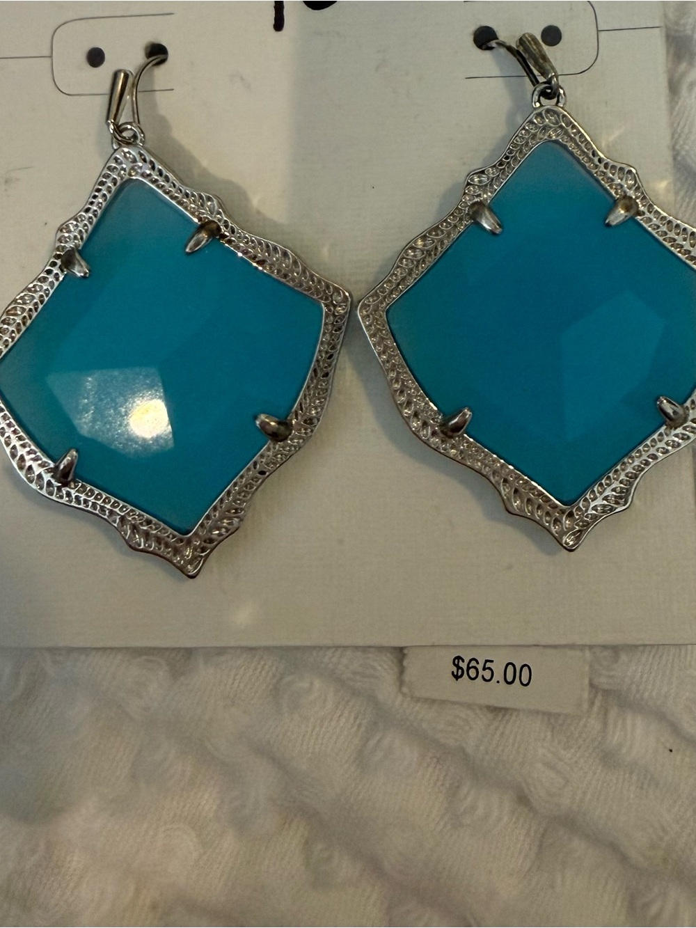 Kendra Scott Turquoise Blue Statement Earrings